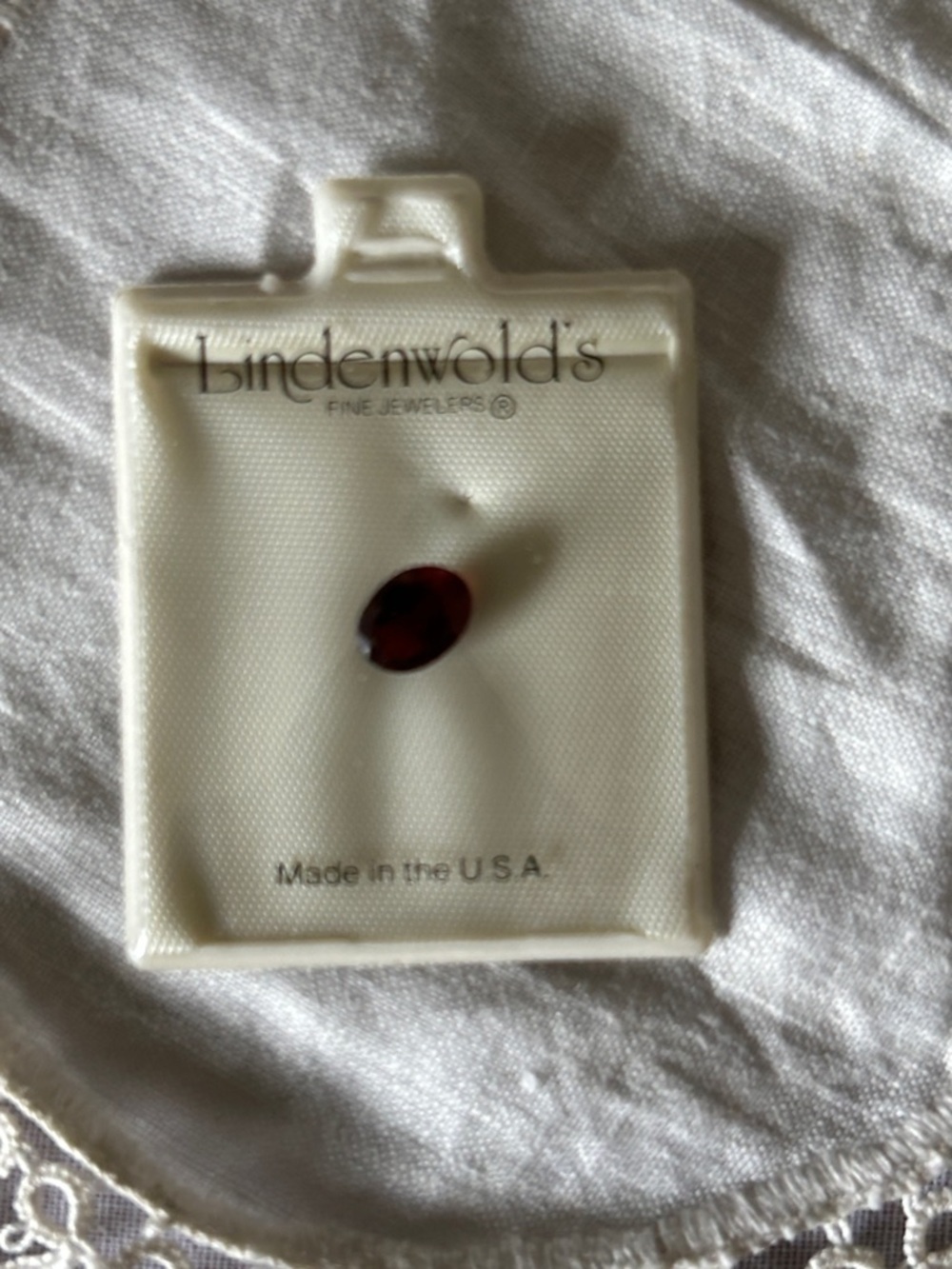 Lindenwold's Fine Jewelers Garnet Pin - Deep Red